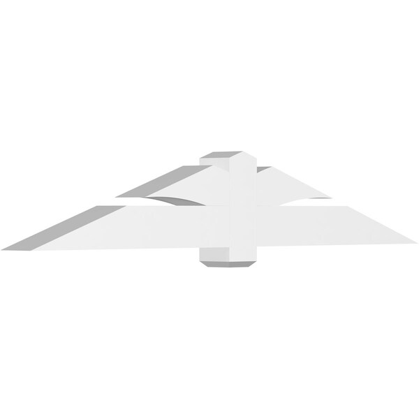 Ekena Millwork Redmond Architectural Grade PVC Gable Bracket, 84"W x 14"H x 6"D x 6"F, 4/12 Pitch GBP084X14X0606RED00 - main